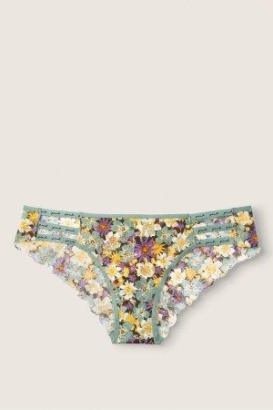 Victoria's Secret Bandjes Kanten Logo Cheeky Knickers Zwart | 84259-RISV