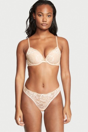 Victoria's Secret Body by Victoria Kanten String Knickers Champagne Nude | 98764-IRCF