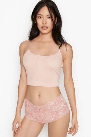 Victoria's Secret Body by Victoria Kanten Kort Knickers Zwart | 14037-OGJQ