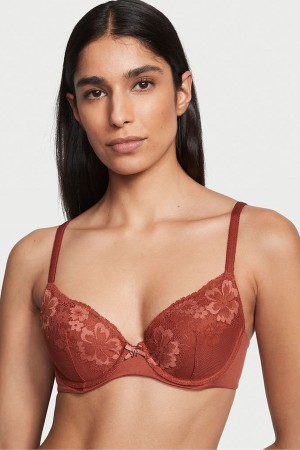 Victoria's Secret Body by Victoria Kanten Lightly Gevoerde Demi Bra Bruin | 08435-RDEW