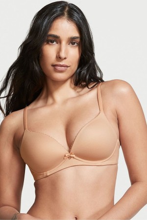 Victoria's Secret Body by Victoria Smooth Lightly Gevoerde Non Wired Bra Toasted Sugar Nude | 16925-GOVM