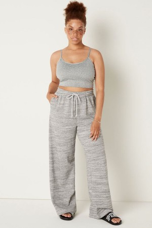 Victoria's Secret Brede Leg Jogger Zwart | 50316-HQUV