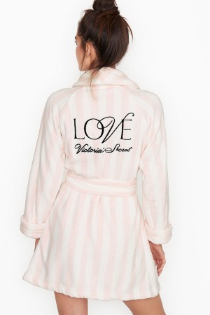 Victoria's Secret Cosy Kort Robe Zwart | 42507-PZKL