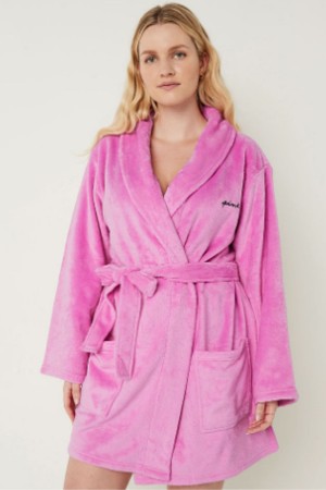 Victoria's Secret Cosy Long Sleeve Dressing Gown Roze | 56349-JXKT