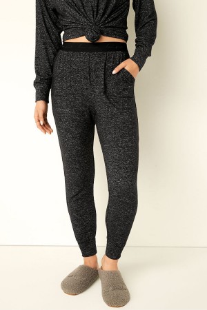 Victoria's Secret Cosy Pyjama Bottoms Zwart | 08921-VNZB