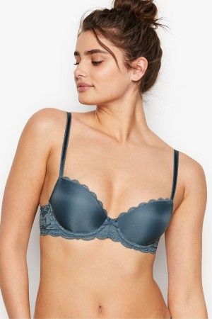 Victoria's Secret Dream Angels Smooth Kanten Wing Lightly Gevoerde Demi Bra Zwart | 92706-ZXQR