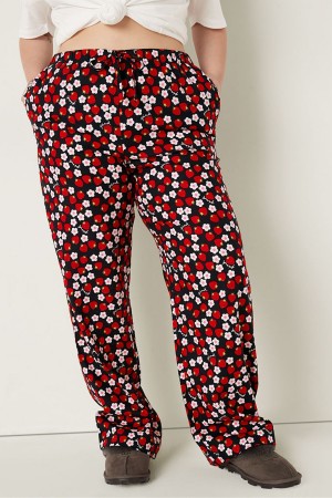 Victoria's Secret Flannel Pyjama Bottoms Zwart | 31026-LMAG