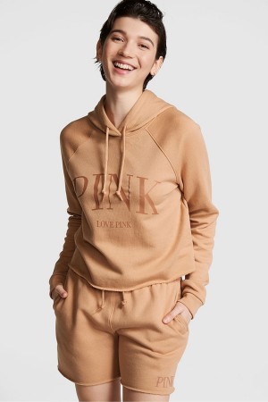 Victoria's Secret Fleece Cropped Hoodie Geel | 70164-KTIL