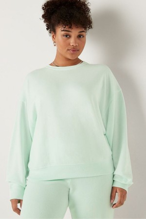 Victoria's Secret Fleece Long Sleeve Sweatshirt Groen | 98067-UBDI