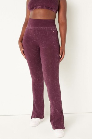 Victoria's Secret Foldover Flare Legging Bordeaux Rood | 06297-IOCR