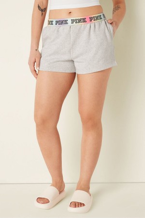 Victoria's Secret Foldover Sweat Shorts Grijs | 85364-BXKF