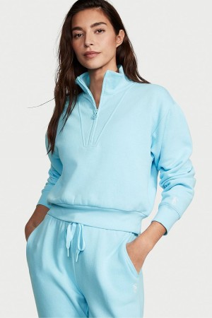 Victoria's Secret Half Zip High Neck Lounge Sweatshirt Groen | 02319-DVRA