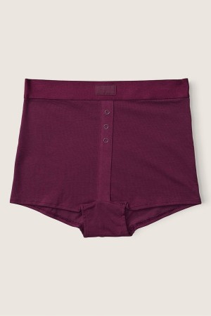 Victoria's Secret High Taille Kort Knickers Bordeaux Rood | 24781-GIBX