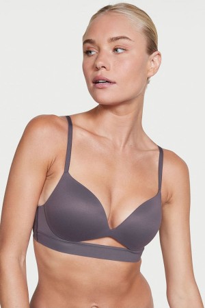 Victoria's Secret Incredible Smooth Non Wired Push Up Bra Grijs | 76319-MCZO