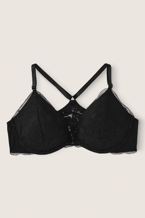 Victoria's Secret Kanten Front Bevestiging Push Up Bra Blauw | 86729-IZAL