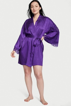 Victoria's Secret Kanten Inset Robe Paars | 90463-KNER