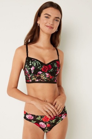 Victoria's Secret Kanten Wired Push Up Bralette Blauw | 13587-EZQC