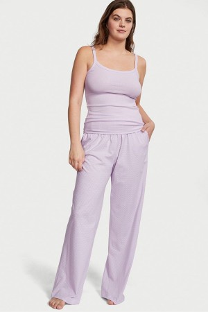 Victoria's Secret Knit Long Pyjamas Zwart | 15836-UZSE