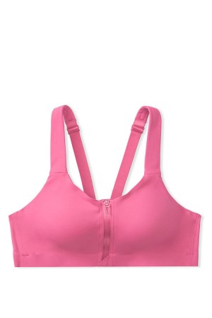 Victoria's Secret Knockout High Impact Racerback Zip Up Sports Bra Abrikoos Oranje | 35196-AIHJ