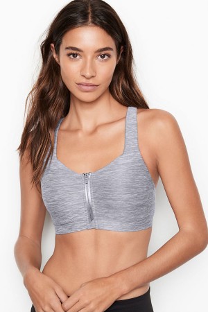 Victoria's Secret Knockout High Impact Racerback Zip Up Sports Bra Abrikoos Oranje | 70986-BCLK