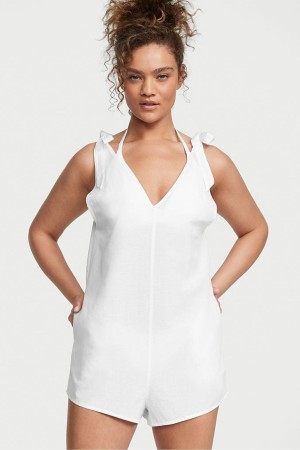 Victoria's Secret Linen Playsuit Cover Up Wit | 97816-LMUC