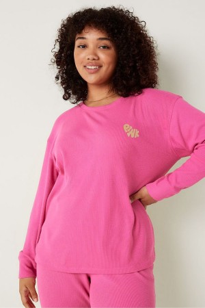 Victoria's Secret Long Sleeve Pyjama Top Roze | 79081-UCRM