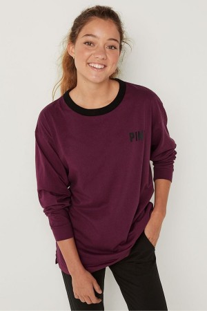 Victoria's Secret Long Sleeve T-Shirt Zwart | 65381-WTZR