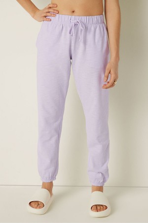 Victoria's Secret Lounge Katoenen Joggers Paars | 14238-UYQI