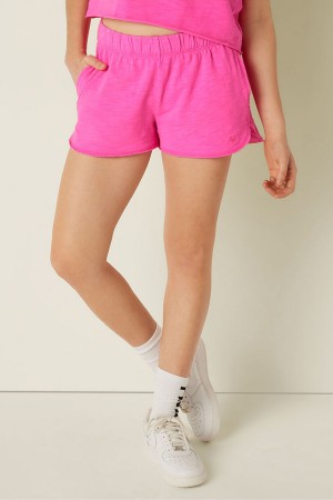 Victoria's Secret Lounge Katoenen Shorts Roze | 30762-DSYT