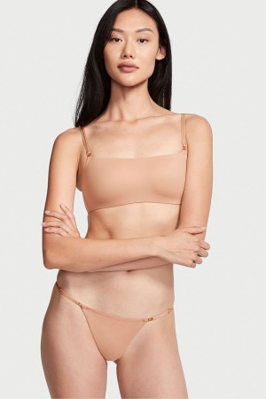 Victoria's Secret Love Cloud Smooth String Knickers Sweet Nougat Nude | 58136-BRIO