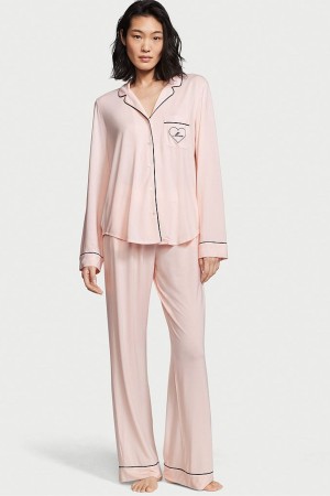 Victoria's Secret Modal Long Pyjamas Zwart Groen | 10678-PKOV