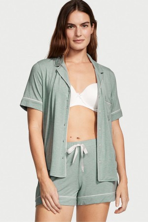 Victoria's Secret Modal Pyjama Kort Pyjamas Set Zwart | 32745-UHVP