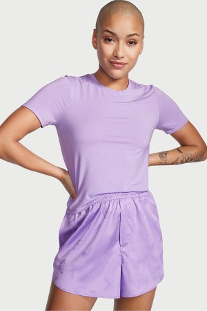 Victoria's Secret Modal and Satin Kort Pyjamas Paars | 58234-KINU