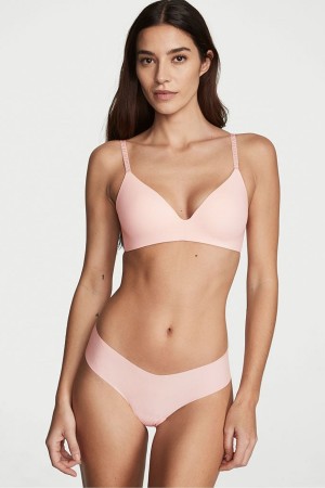 Victoria's Secret No-Show Geribbeld No Show String Knickers Roze | 76235-HWIM