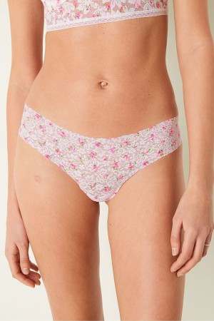 Victoria's Secret No-Show No Show String Kanten Knickers Wit | 46925-YEUT