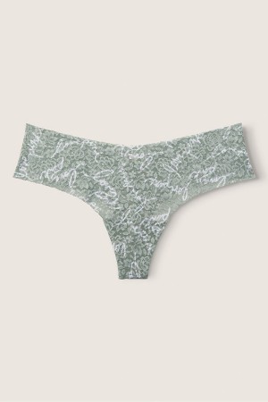 Victoria's Secret No Show String Kanten Knickers Blauw | 14093-ELKX