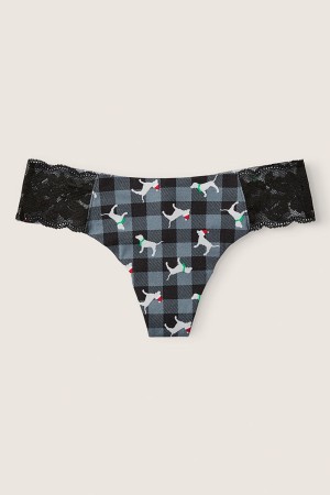 Victoria's Secret No Show String Knicker Grijs | 10248-HKOB