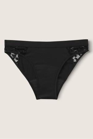 Victoria's Secret Period Pants Kanten Period Bikini Knicker Zwart | 47235-NLKZ