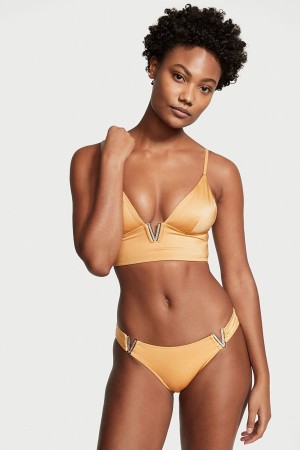 Victoria's Secret Plunge Triangle Bikini Top Zwart | 85264-VZRF