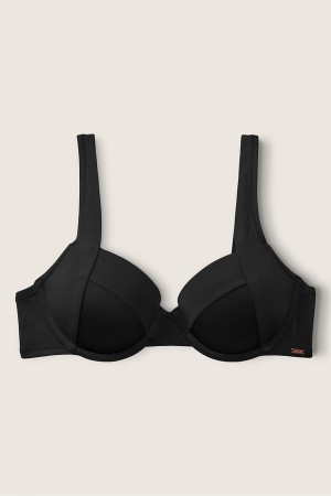 Victoria's Secret Push Up Bikini Top Zwart | 90574-KDHG