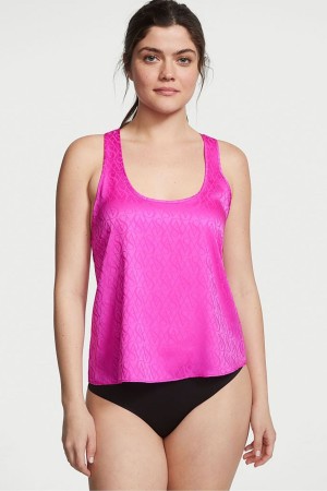 Victoria's Secret Satin Racerback Pyjama Top Roze | 20693-LWRV