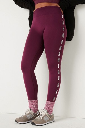 Victoria's Secret Seamless High Taille Full Length Legging Bordeaux Rood | 13058-NHST