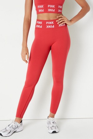 Victoria's Secret Seamless High Taille Full Length Leggings Rood | 18257-SXNP