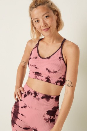 Victoria's Secret Seamless Lightly Gevoerde Low Impact Sports Bra Roze | 19264-HDLF