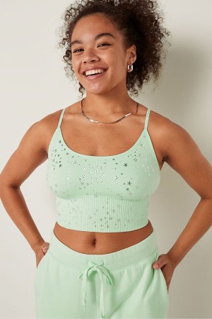 Victoria's Secret Seamless Seamless Lightly Gevoerde Low Impact Sports Bra Groen | 41527-JAKT