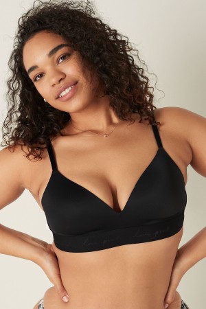 Victoria's Secret Seamless Seamless Lightly Gevoerde Low Impact Racerback Sports Bra Zwart | 09432-SBHL