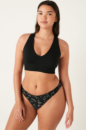 Victoria's Secret Seamless Seamless Plunge Bralette Zwart | 68103-TIXR