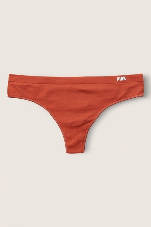 Victoria's Secret Seamless String Knickers Amber Clay | 75018-EDJF