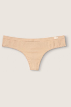 Victoria's Secret Seamless String Knickers Buff Nude | 87102-KHXR