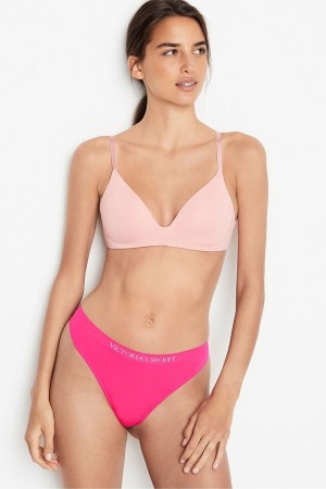 Victoria's Secret Seamless String Knickers Almost Nude | 02137-MAGE